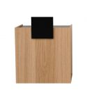 Mueble de recepción Oak con estantes y frente Negro Modelo YEGO