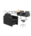 Pack - 1 Lavacabezas Con Pica Blanca Modelo Sión + 2 Sillones De Corte Lera + 1 Taburete Pomp de regalo