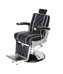 Sillón Barbero hidráulico reclinable y giratorio con reposabrazos Modelo Tweed