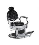 Sillón Clásico de Barbero hidráulico estilo Vintage con reposapies integrado Modelo Perfido Cromado