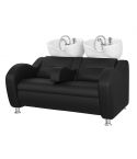 Lavacabezas Onda Doble con pica blanca Modelo NBB-PM06 Black - Color Negro