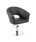 Sillón hidráulico de corte de linea curva con reposabrazos Modelo Arcel Black