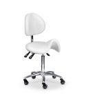 Taburete Pony ergonómico con respaldo regulable en altura e inclinación Modelo Eli