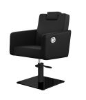 Sillón hidráulico de corte reclinable con cabezal Modelo Versa Plus Negro Mate Liso - Base negra a elegir