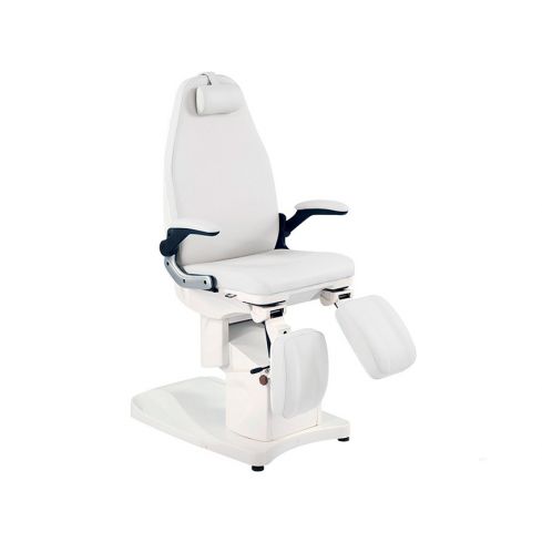 Sillón de podología electrico de 3 motores con agujero facial Modelo Deneb - Color Blanco