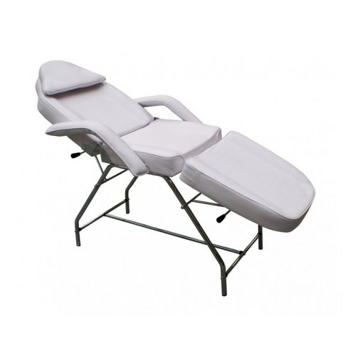 Camilla de estética fija reclinable de 3 cuerpos Modelo Torino Luxe Blanca