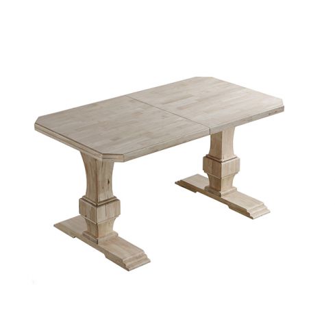 Mesa de comedor extensible con patas y tablero de madera Roble Nordish Modelo Versalles 160x90