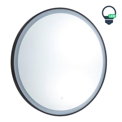 Espejo Tocador de Peluquería circular estilo Moderno con espejo LED Modelo Jade 80cm