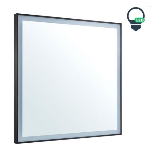 Espejo Tocador de Peluquería cuadrado estilo Moderno con espejo LED Modelo Ciara 80cm