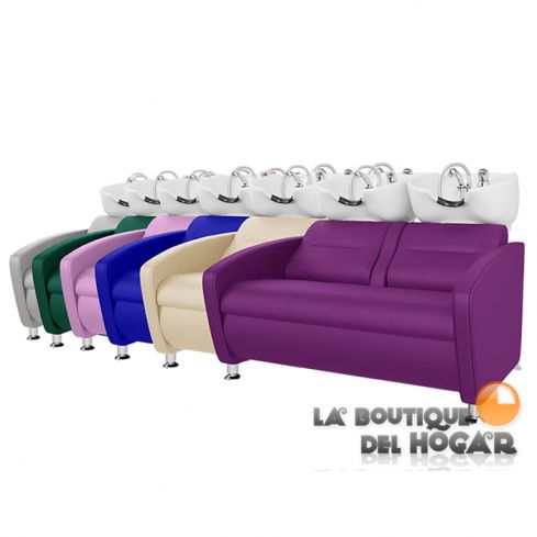 Lavacabezas Con Respaldo Ergonómico Cubo Doble - Color y pica personalizada