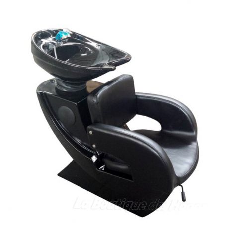 Lavacabezas con asiento deslizante y reposabrazos en arco Modelo L14 - color negro