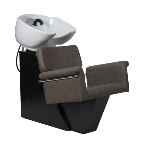 Lavacabezas con pica blanca y respaldo ergonómico Modelo Tor con asiento Nico