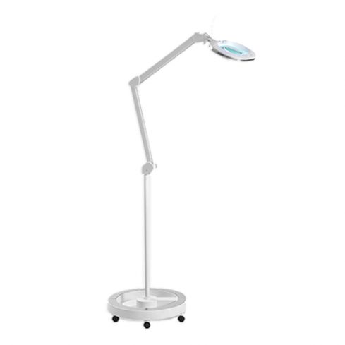 Lupa con Lampara Doble LED de 5 aumentos con base redonda y brazo articulado Modelo Niya
