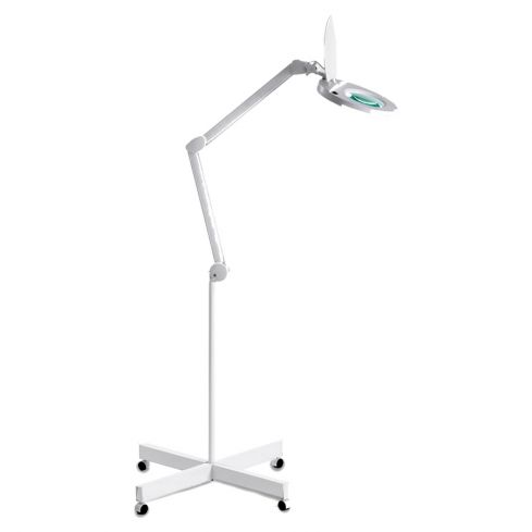 Lupa con Lampara LED de 5 aumentos con base cruzada y brazo articulado Modelo Sava