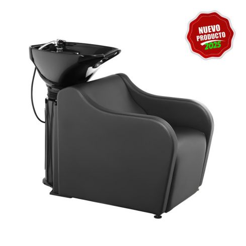 Lavacabezas con pica negra y respaldo ergonómico Modelo Astral
