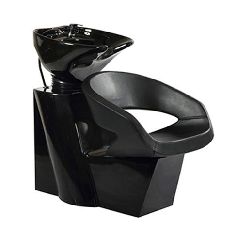 Lavacabezas con pica negra y asiento ergonómico Modelo Oval-Eurostil