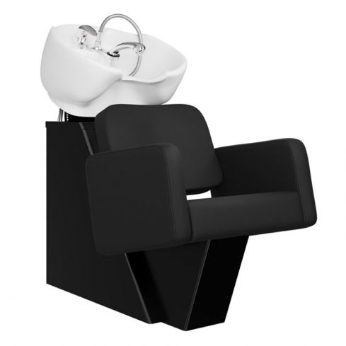 Lavacabezas con pica a elegir y respaldo ergonómico Modelo Tor con asiento Odry color Negro