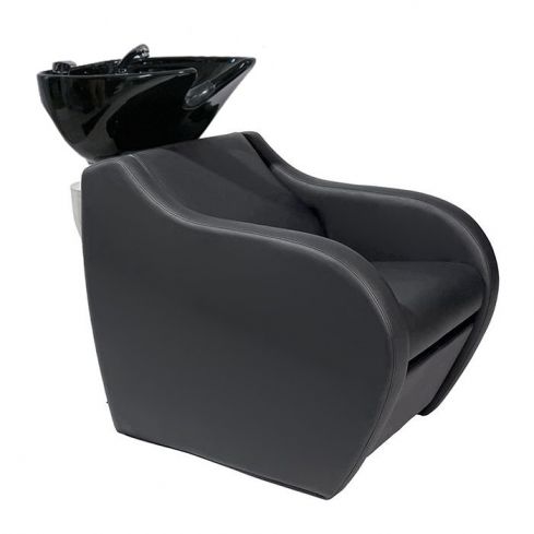 Lavacabezas con pica negra y respaldo ergonómico Modelo Wave