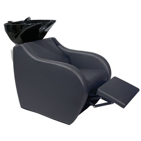 Lavacabezas con pica negra y reposapiés eléctrico Modelo Wave PowerPlus