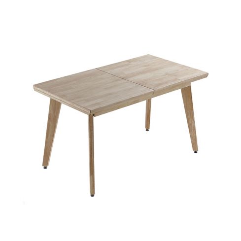 Mesa de comedor extensible con patas y tablero de madera Roble Nordish Modelo Genova 140