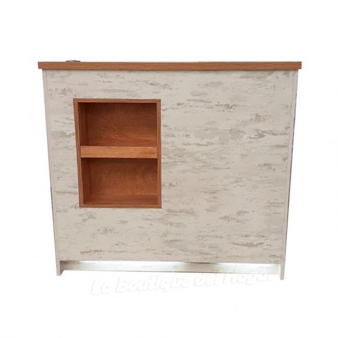 Mueble de recepción con puerta y cajones Afrodita Modelo MR12B - color blanco