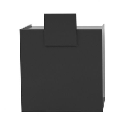 Mueble de recepción Negro con estantes y frente Negro Modelo VINDO