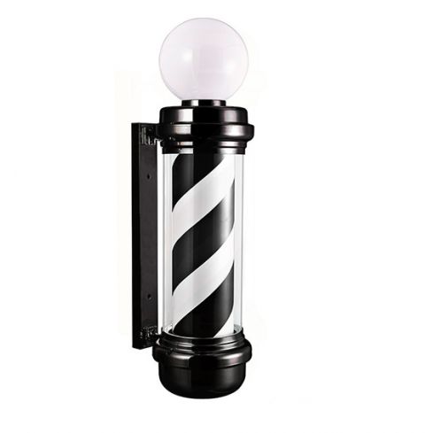 Poste de Barbero luminoso y giratorio para Peluquería con Esfera superior PIR006