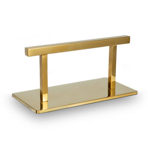 Reposapiés de Peluquería de acero inoxidable con forma cuadrada Modelo Gan Dorado