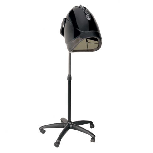 Secador de casco Iónico con pie regulable en altura 3V Modelo Ionic Black