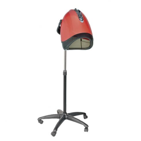 Secador de casco Iónico con pie regulable en altura 3V Modelo Ionic Red