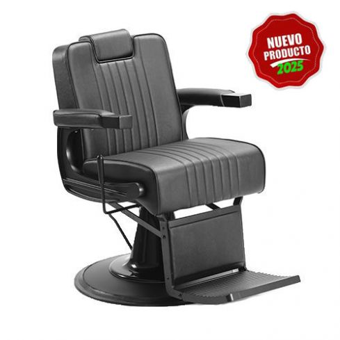Sillón Barbero hidráulico reclinable y giratorio con reposabrazos Modelo Goni