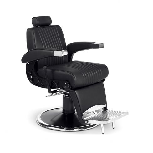 Sillón Barbero hidráulico reclinable y giratorio con reposabrazos Modelo Hugo B 