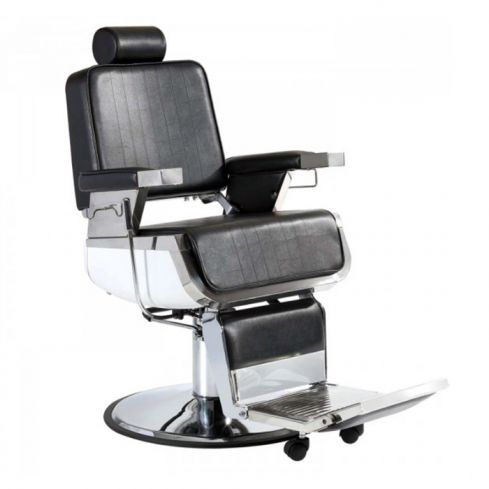 Sillón Barbero hidráulico reclinable y giratorio con reposabrazos Modelo Iron