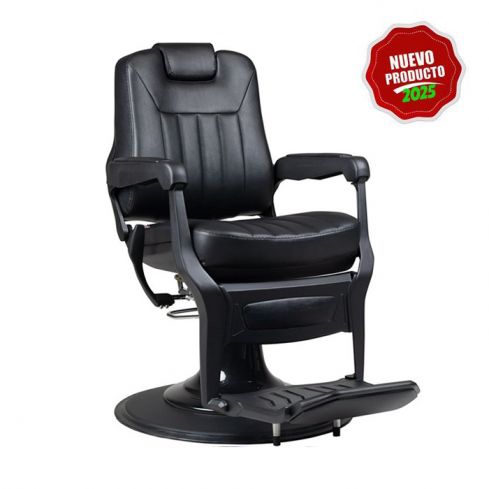Sillón Barbero hidráulico reclinable y giratorio con reposabrazos Modelo Kale B