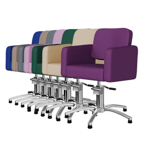 Sillón hidráulico de Peluquería con reposabrazos clásico Modelo ODRY - Color y base personalizada