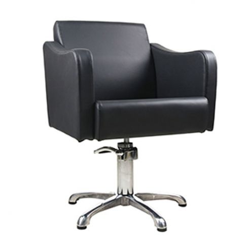 Sillón hidráulico de corte con reposabrazos curvados y base de estrella Modelo Kurva