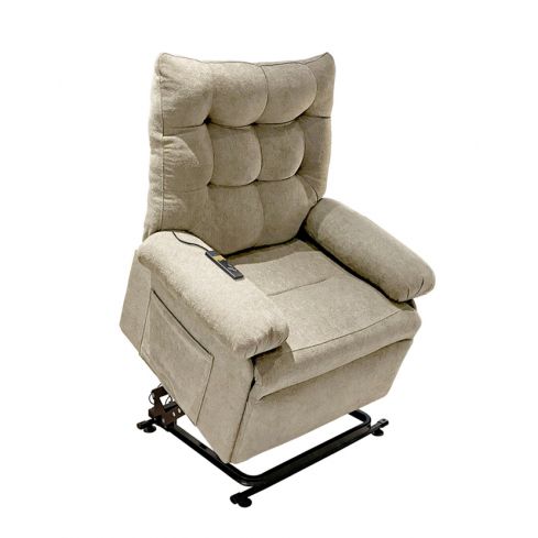 Sillón de Masaje Relax Levantapersonas en Tejido Beige Arena Modelo Major - 3 motores