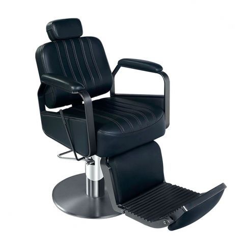 Sillón Barbero hidráulico reclinable y giratorio con reposabrazos Modelo QStone