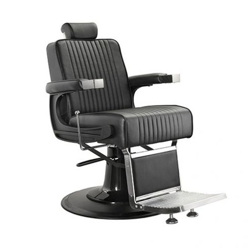 Sillón Barbero hidráulico reclinable y giratorio con reposabrazos Modelo Quiff