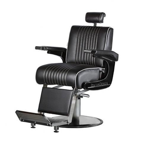 Sillón Barbero hidráulico reclinable y giratorio con reposabrazos Modelo Sigma