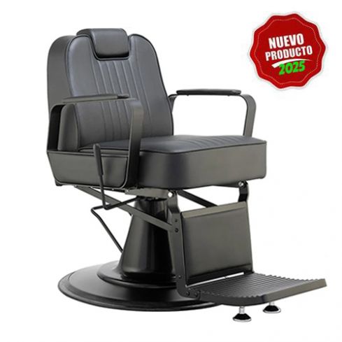 Sillón Barbero hidráulico reclinable y giratorio con reposabrazos Modelo Spike