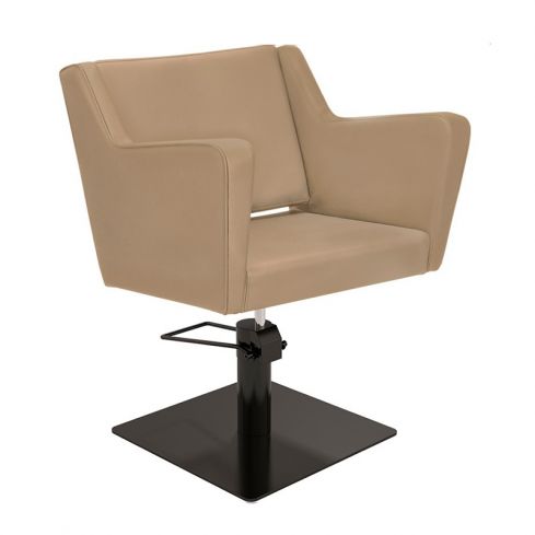 Sillón corte de Peluquería con base metálica y reposabrazos Modelo Anouk BE - Base negra a elegir