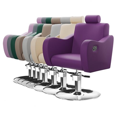Sillón Corte de Peluquería reclinable con cabezal Modelo Gala - Color y base personalizada