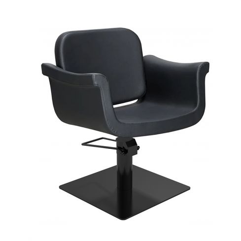 Sillón corte de Peluquería con base metálica y reposabrazos Modelo Hydra B - Base negra a elegir