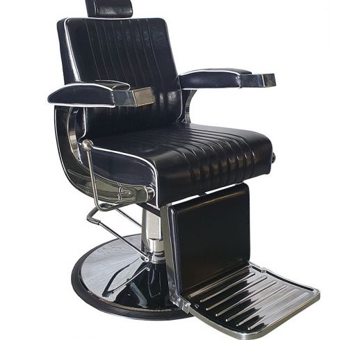 Sillón Barbero hidráulico reclinable y giratorio con reposabrazos Modelo Novel