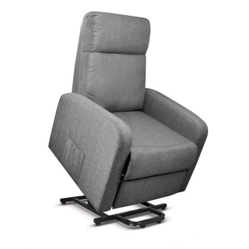 Sillón de Masaje Relax Levantapersonas reclinable en Tela Elegant Modelo Elite - Color Gris