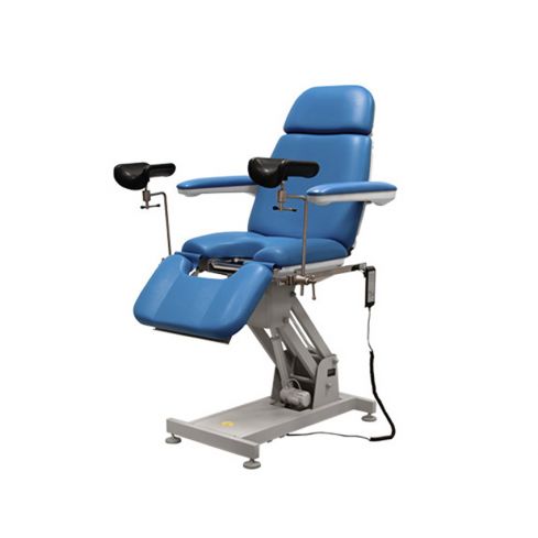 Sillón Camilla de Ginecología eléctrica Trendelenburg de 3 motores Modelo Iliaq - color Azul