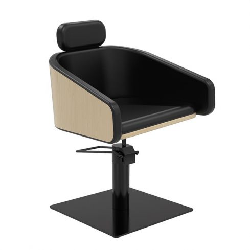 Sillón corte de Peluquería con base metálica y reposabrazos Modelo Alya B - Base negra a elegir