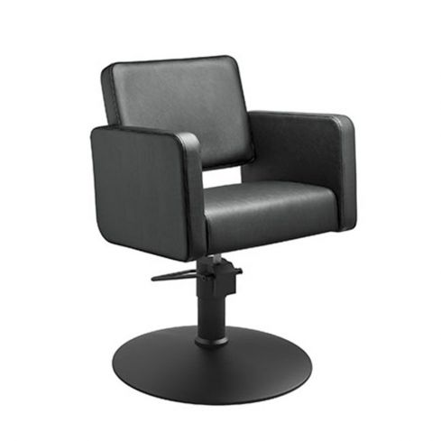 Sillón hidráulico de corte con base redonda negra Modelo Class R
