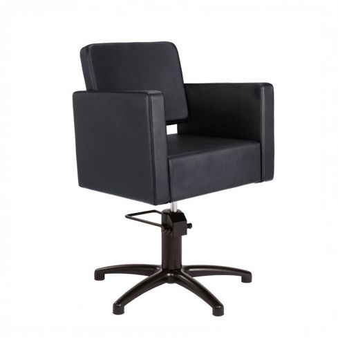 Sillón hidráulico de corte con base negra de estrella y reposabrazos Modelo Dora BF